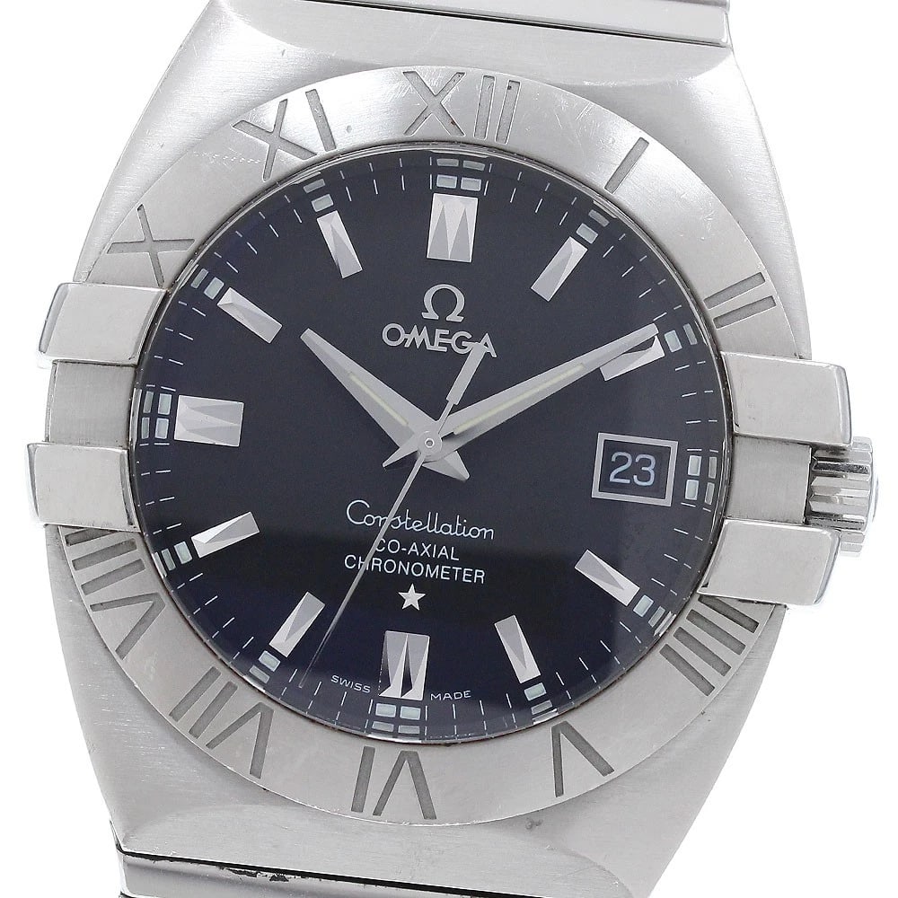 OMEGA CONSTELLATION CO-AXIAL CHRONOMETER WATCH: OMEGA Constellation Co-Axial Chronometer Watch Brand: OMEGA Type/Style: Wristwatch Material: Band Material Stainless Steel, Case Material Stainless Steel Color: Dial Color black Size: About 38mm