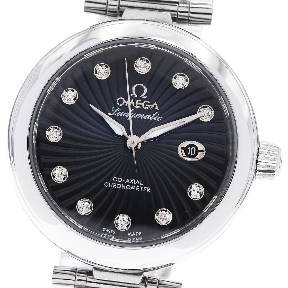OMEGA DE VILLE MATIC CO-AXIAL AUTOMATIC WATCH: OMEGA De Ville matic Co-Axial Automatic Watch Brand: OMEGA Type/Style: Wristwatch Material: Band Material Stainless Steel, Case Material Stainless Steel Color: Dial Color black Size: Case Size