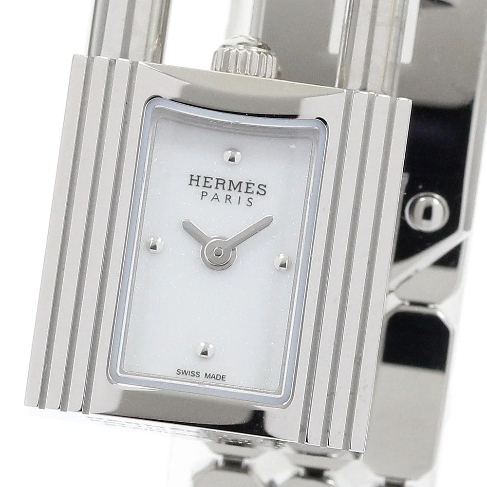 HERMES KELLY WATCH WHITE DIAL QUARTZ WATCH: HERMES Kelly watch white Dial Quartz Watch Brand: HERMES Type/Style: Wristwatch Material: Band Material Stainless Steel, Case Material Stainless Steel Color: Dial Color white Size: Case Size