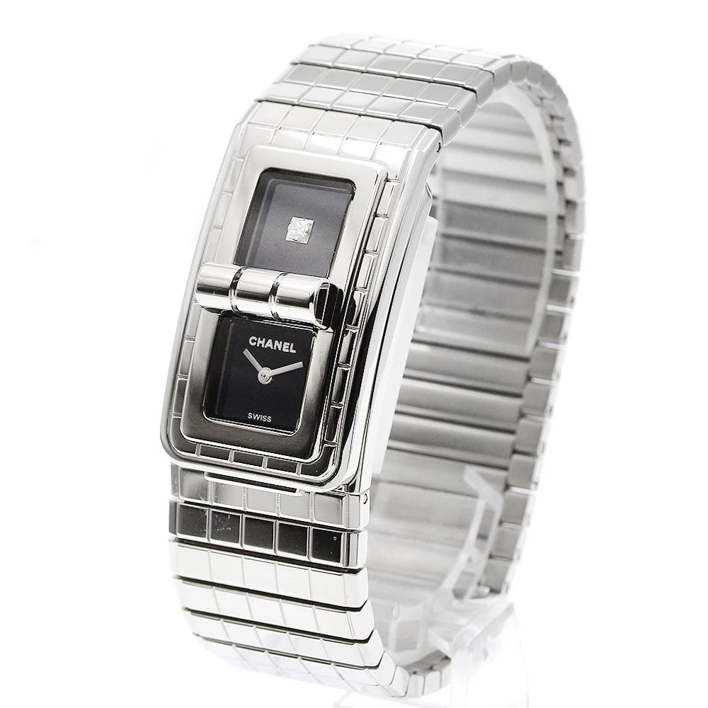 CHANEL CODE COCO DIAMOND BLACK DIAL QUARTZ WATCH - 2