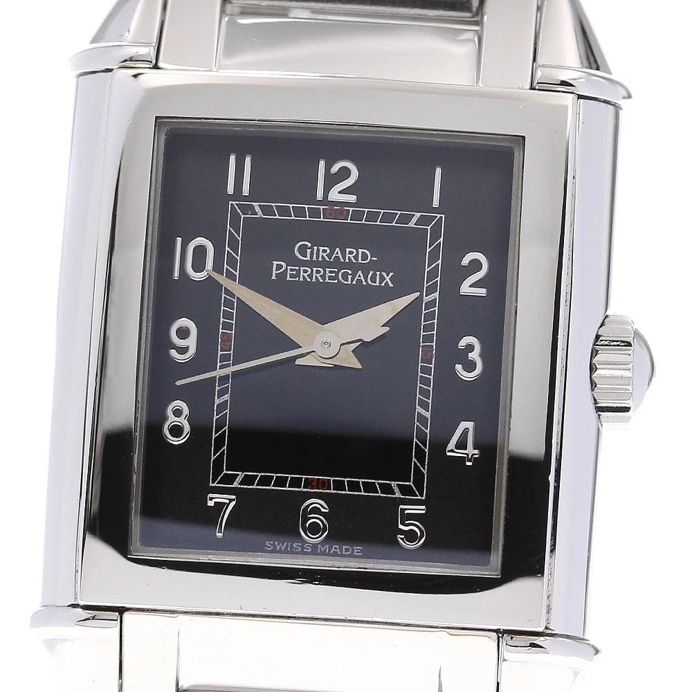 GIRARD PERREGAUX BLACK DIAL HAND WINDING WATCH: GIRARD PERREGAUX black Dial Hand Winding Watch Brand: GIRARD PERREGAUX Type/Style: Wristwatch Material: Band Material Stainless Steel, Case Material Stainless Steel Color: Dial Color black Size: Case