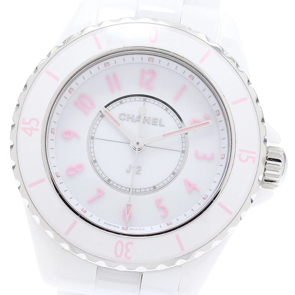 CHANEL J12 PINK BLUSH WORLD LIMITED WHITE DIAL QUARTZ WATCH: CHANEL J12 Pink Blush World limited white Dial Quartz Watch Brand: CHANEL Type/Style: Wristwatch Material: Band Material Stainless Steel / ceramic, Case Material Stainless Steel / ceramic Color: Dial