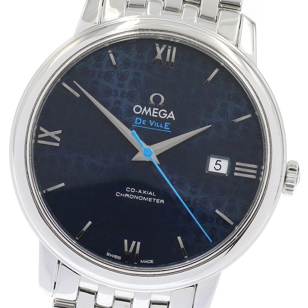 OMEGA DE VILLE PRESTIGE ORBIS EDITION AUTOMATIC WATCH: OMEGA De Ville Prestige Orbis Edition Automatic Watch Brand: OMEGA Type/Style: Wristwatch Material: Band Material Stainless Steel, Case Material Stainless Steel Color: Dial Color blue Size: Case Size