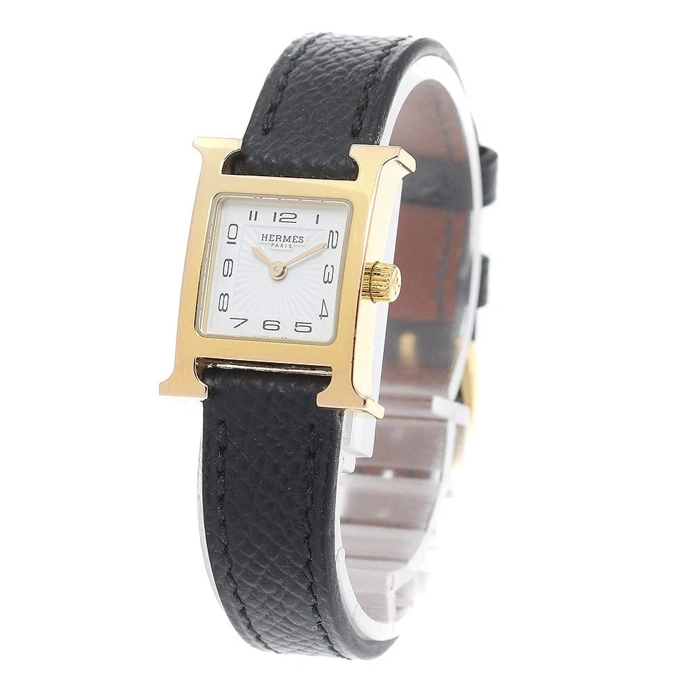 HERMES H WATCH MINI WHITE DIAL QUARTZ WATCH - 2