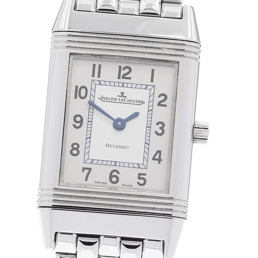 JAEGER-LECOULTRE REVERSO READY QUARTZ WATCH: JAEGER-LECOULTRE Reverso Ready Quartz Watch Brand: JAEGER-LECOULTRE Type/Style: Wristwatch Material: Band Material Stainless Steel, Case Material Stainless Steel Color: Dial Color Silver Size: Case