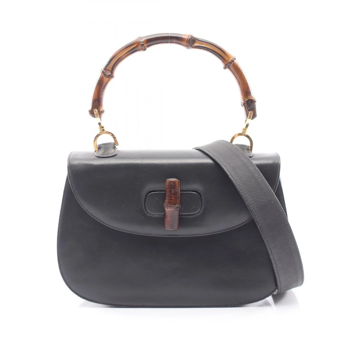 GUCCI OLD GUCCI BAMBOO SHOULDER CROSSBODY HANDBAG (1 of 5)