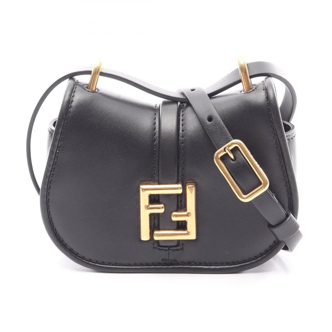 FENDI COME ON NANO SHOULDER BAG LEATHER BLACK: FENDI Come on Nano Shoulder Bag leather Black Brand: FENDI Type/Style: Shoulder Bag Material: Exterior Material leather Color: Exterior Color Black?ish colors Size: H:9cm x W:10cm x D:4cm (H:3.5" x W: