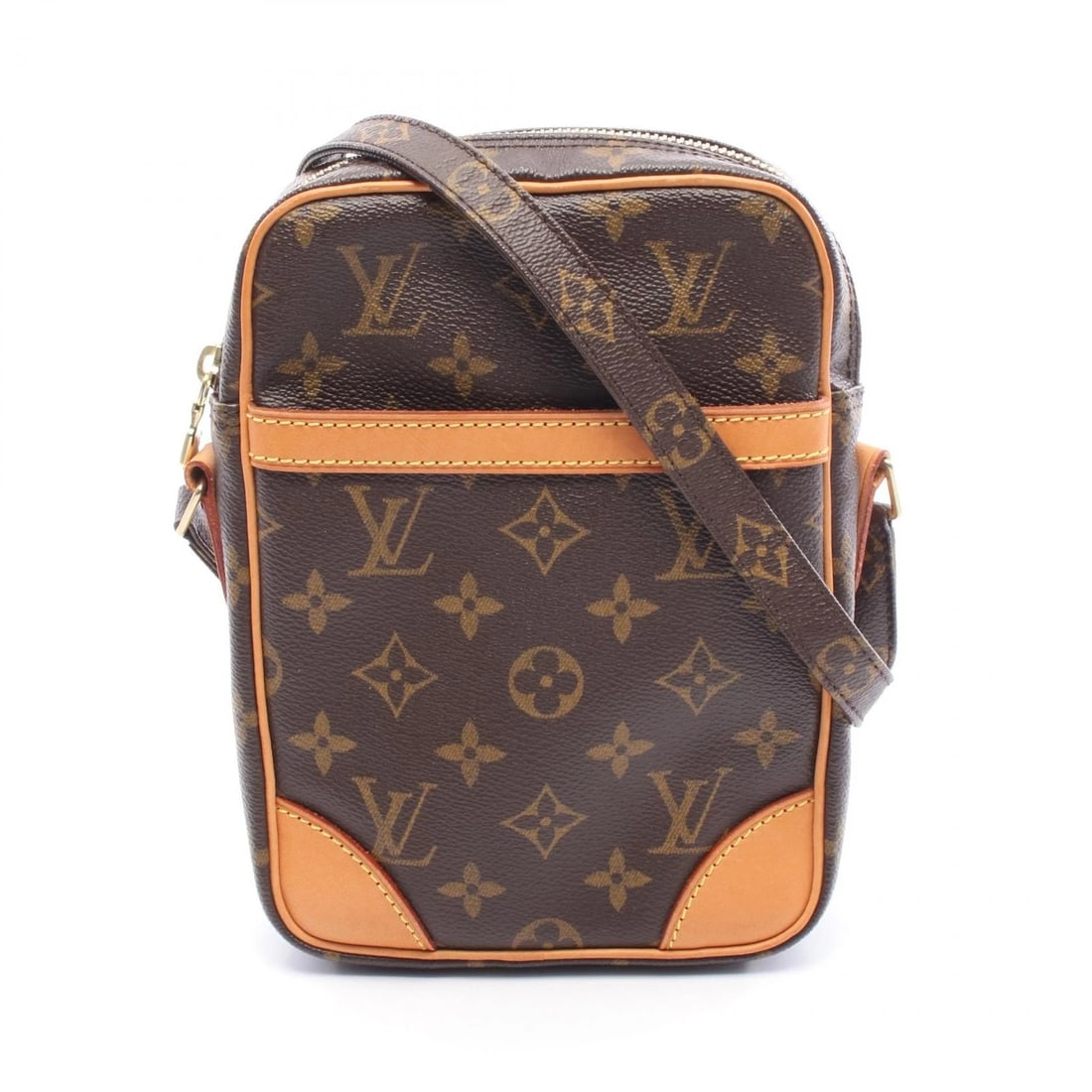 LOUIS VUITTON DANUBE SHOULDER CROSSBODY BAG MONOGRAM: LOUIS VUITTON Danube shoulder crossbody bag Monogram Brand: LOUIS VUITTON Type/Style: Shoulder Bag Material: Exterior Material Monogram and PVC coated canvas and leather Color: Exterior Color Brown?is