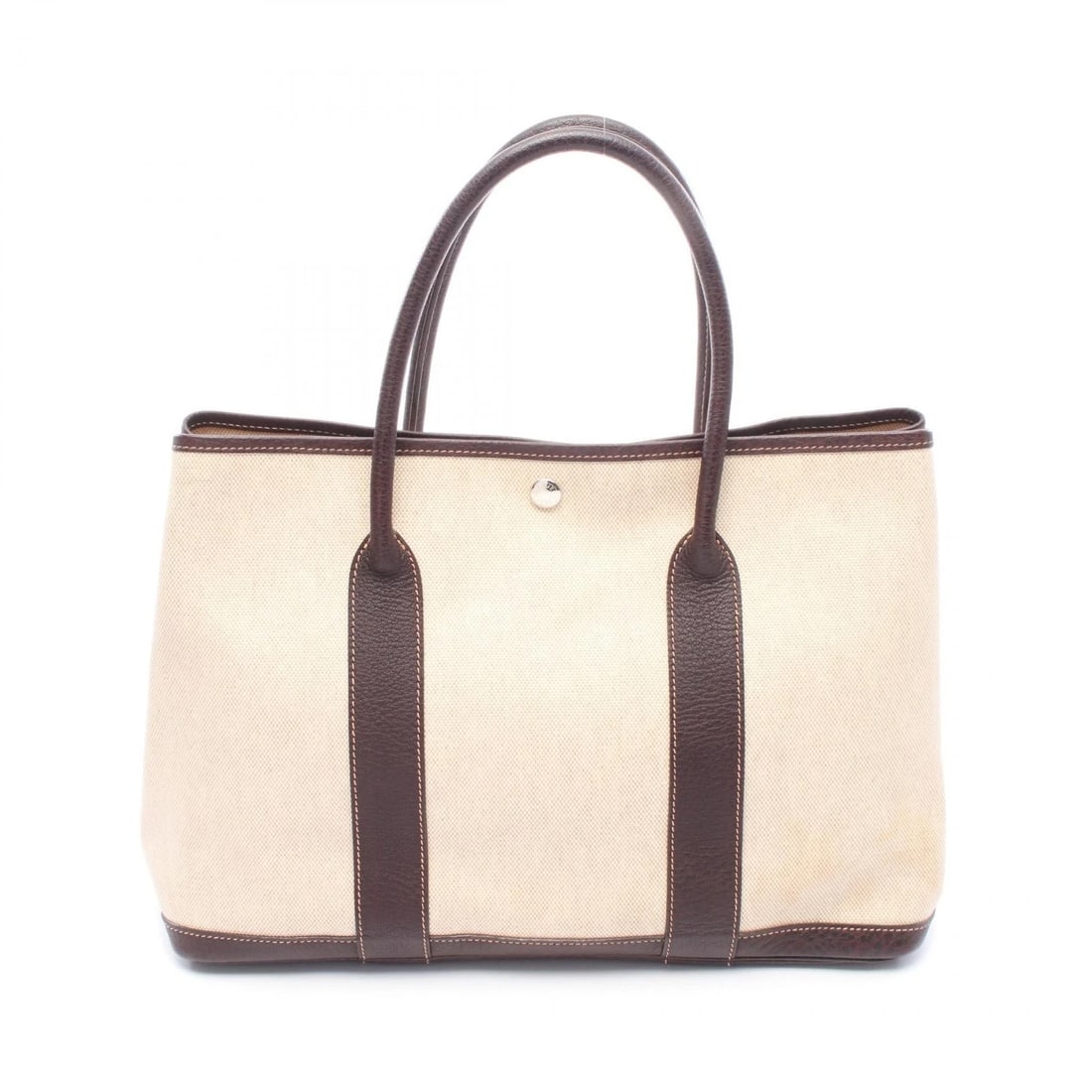 HERMES GARDEN PARTY PM TOTE HANDBAG TOILE H CANVAS (1 of 4)