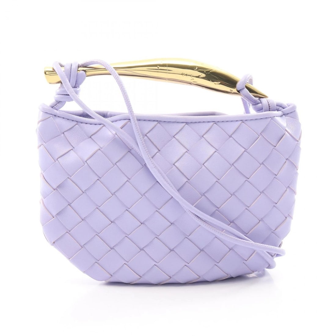 BOTTEGA VENETA INTRECCIATO MINI SARDINE 2WAY SHOULDER BAG: BOTTEGA VENETA Intrecciato Mini Sardine 2WAY Shoulder Bag Brand: BOTTEGA VENETA Type/Style: Shoulder Bag Material: Exterior Material leather Color: Exterior Color Purple?ish colors Size: H:14cm x W:20