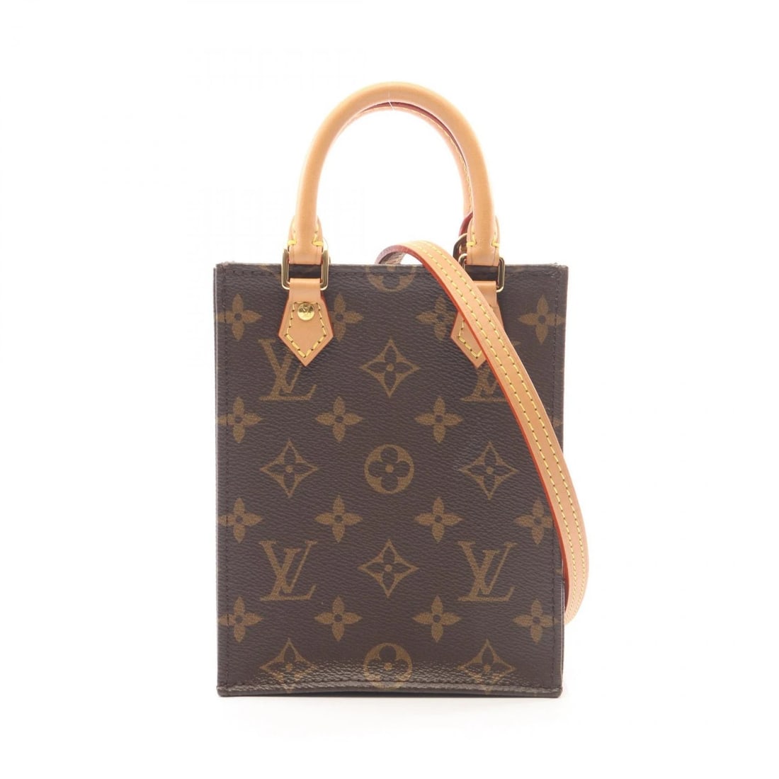 LOUIS VUITTON PETIT SAC PLAT SHOULDER CROSSBODY HANDBAG: LOUIS VUITTON Petit Sac Plat shoulder crossbody Handbag Brand: LOUIS VUITTON Type/Style: Handbag Material: Exterior Material Monogram and PVC coated canvas and leather Color: Exterior Color Brown?ish 