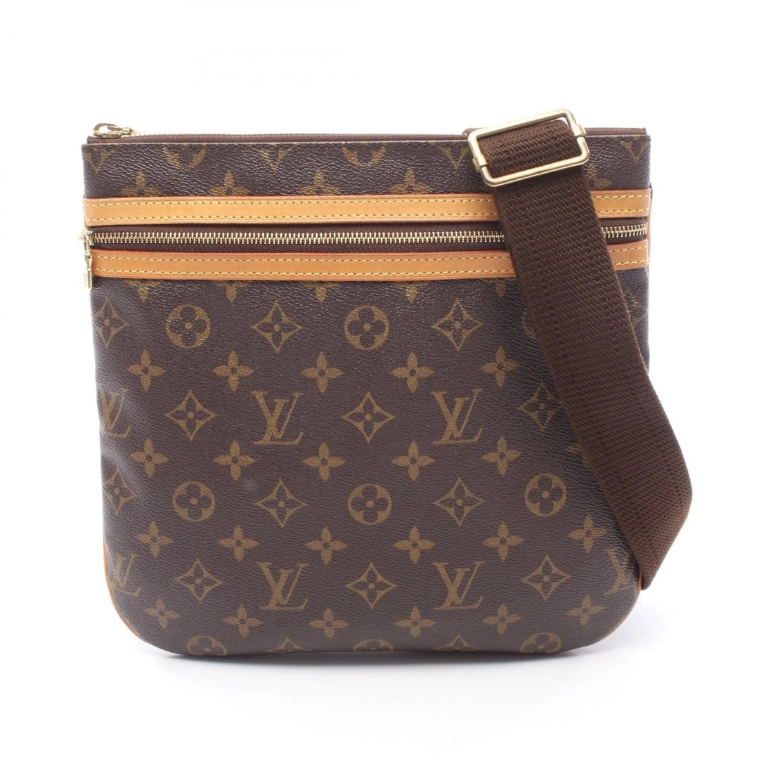 LOUIS VUITTON POCHETTE BOSPHORELLES SHOULDER CROSSBODY BAG: LOUIS VUITTON Pochette Bosphorelles Shoulder crossbody Bag Brand: LOUIS VUITTON Type/Style: Shoulder Bag Material: Exterior Material Monogram and PVC coated canvas and leather Color: Exterior Color Br