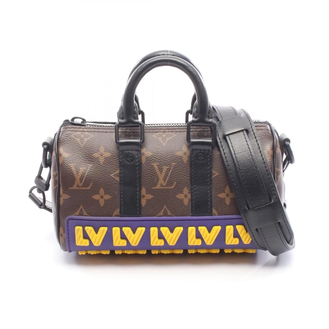 LOUIS VUITTON KEEPALL XS LV RUBBER CROSSBODY TOTE BAG: LOUIS VUITTON Keepall XS LV Rubber Crossbody Tote Bag Brand: LOUIS VUITTON Type/Style: Tote Bag Material: Exterior Material Monogram and PVC coated canvas and leather and Rubber/Monogram?LV Rubber Col