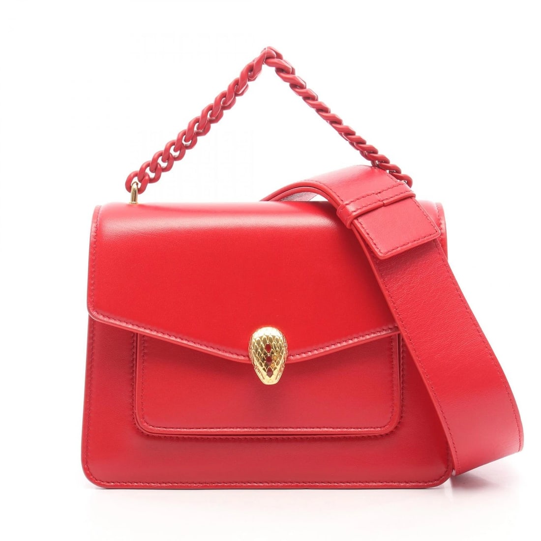 BVLGARI SERPENTI FOREVER SHOULDER CROSSBODY HANDBAG LEATHER: BVLGARI Serpenti Forever Shoulder crossbody Handbag leather Brand: BVLGARI Type/Style: Handbag Material: Exterior Material leather Color: Exterior Color Red Size: H:15cm x W:20cm x D:4/4cm (H:5.9" x W