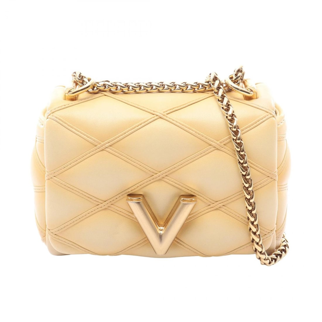 LOUIS VUITTON MALTAGE CHAIN SHOULDER HAND BAG: LOUIS VUITTON Maltage chain Shoulder hand Bag Brand: LOUIS VUITTON Type/Style: Shoulder Bag Material: Exterior Material leather Color: Exterior Color banana / Yellow?ish colors Size: H:10cm x W:14cm x