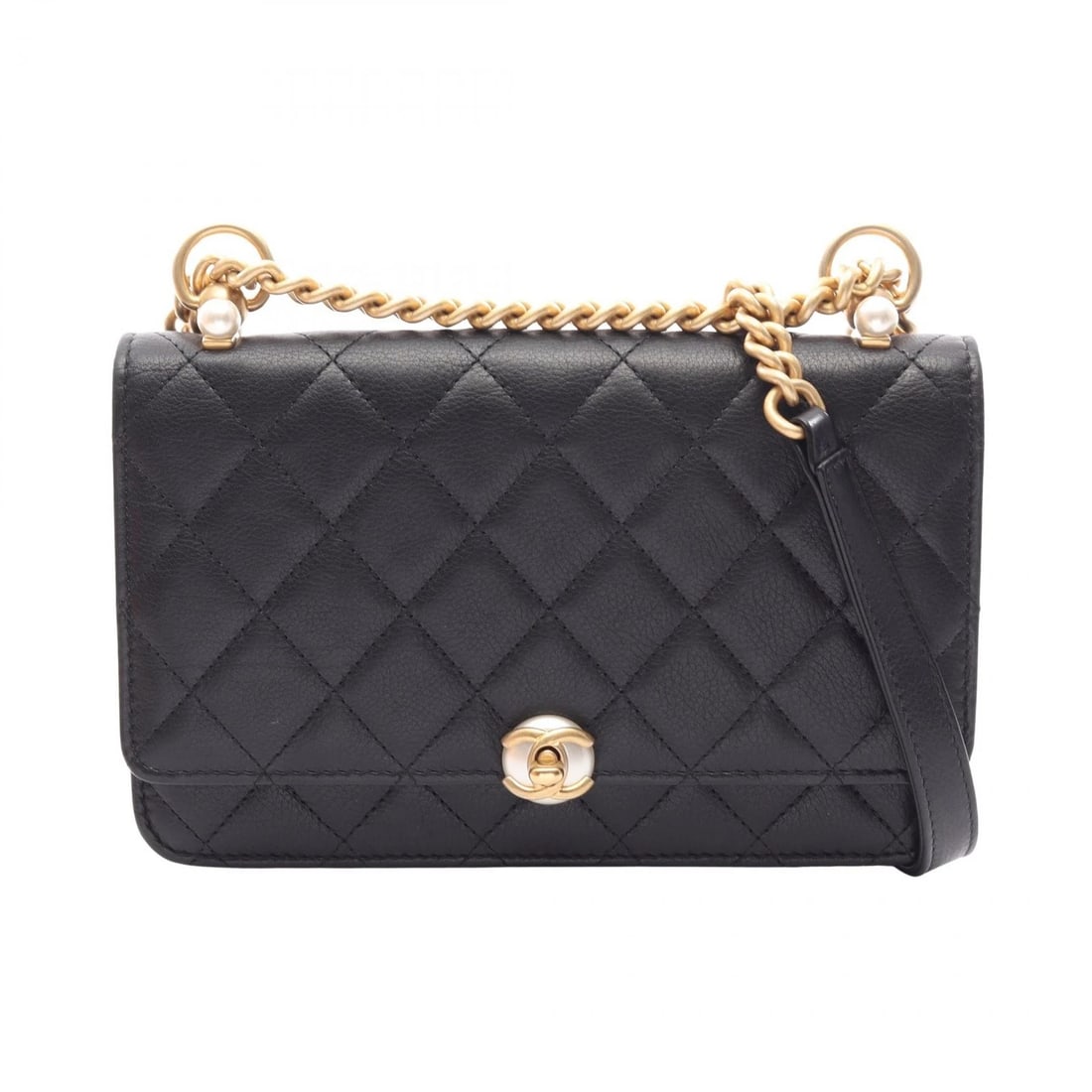 CHANEL MATELASSE CHAIN SHOULDER CROSSBODY BAG: CHANEL Matelasse Chain Shoulder Crossbody Bag Brand: CHANEL Type/Style: Shoulder Bag Material: Exterior Material Lambskin (sheep leather) Color: Exterior Color Black?ish colors Size: H:12cm x W:19cm x