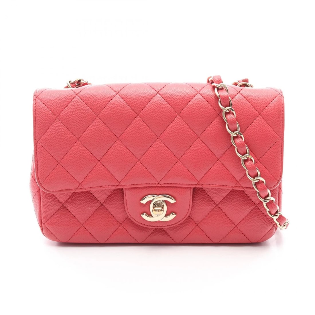 CHANEL MINI MATELASSE 20 CHAIN SHOULDER BAG CALFSKIN LEATHER: CHANEL Mini Matelasse 20 Chain Shoulder Bag Calfskin leather Brand: CHANEL Type/Style: Shoulder Bag Material: Exterior Material Grained Calfskin leather Color: Exterior Color Pink?ish colors Size: H:1