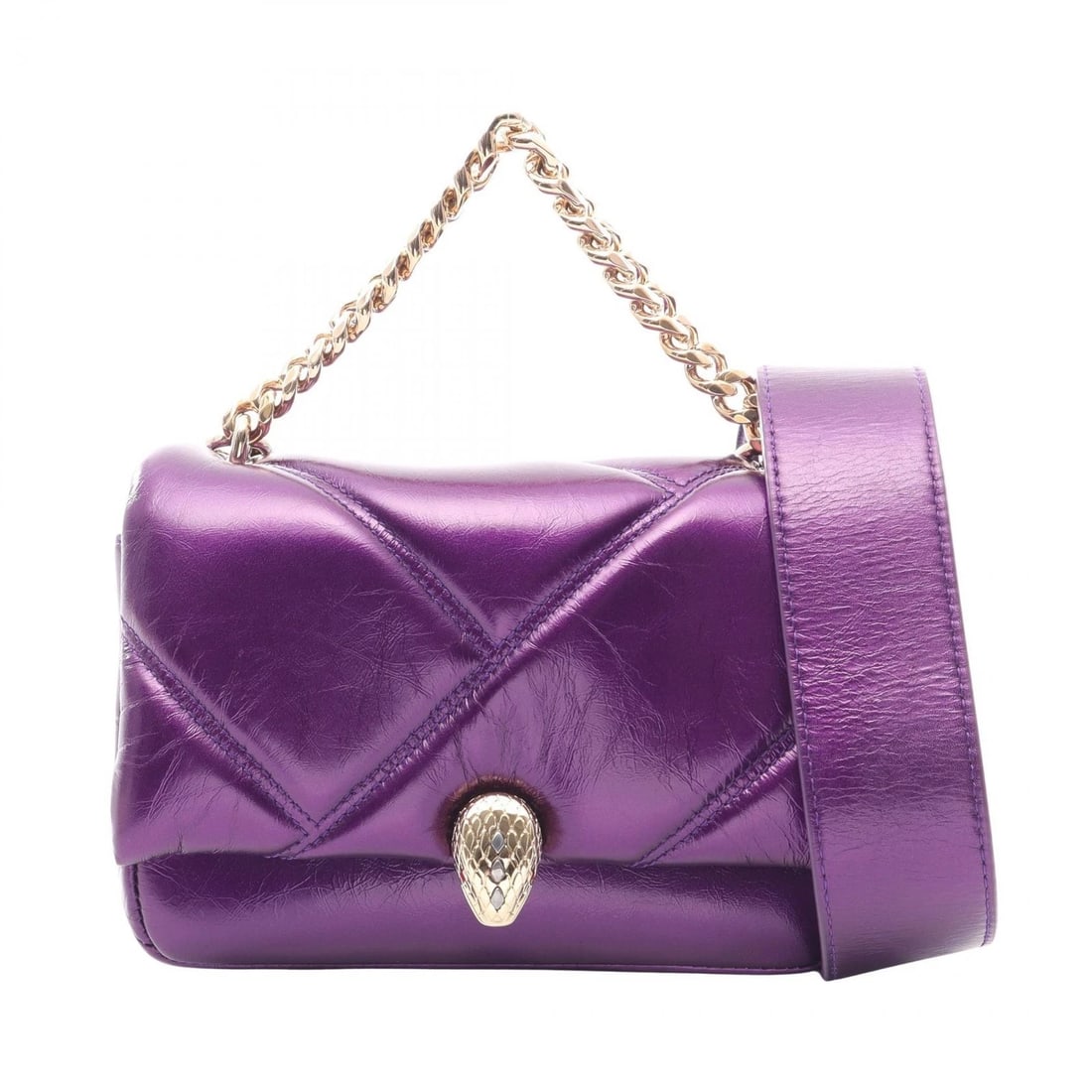 BVLGARI SERPENTI CABOCHON MINI CROSSBODY SHOULDER HANDBAG: BVLGARI Serpenti Cabochon Mini Crossbody Shoulder Handbag Brand: BVLGARI Type/Style: Handbag Material: Exterior Material leather Color: Exterior Color Purple?ish colors Size: H:12cm x W:17cm x D:5.5cm