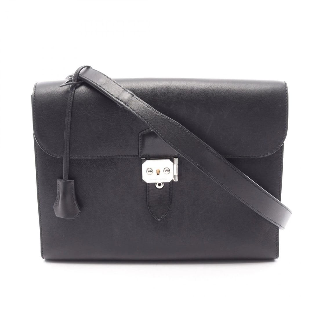 HERMES SAC A DEPECHE 29 SHOULDER CROSSBODY BUSINESS BAG: HERMES Sac a depeche 29 Shoulder crossbody business Bag Brand: HERMES Type/Style: Shoulder Bag Material: Exterior Material leather and Evergrain Color: Exterior Color Black?ish colors Size: H:21.5cm x