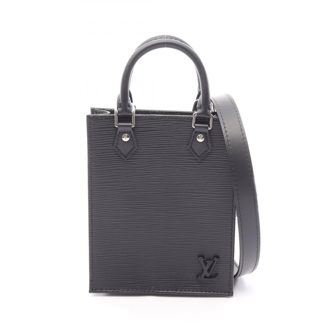 LOUIS VUITTON PETIT SAC PLAT SHOULDER CROSSBODY HANDBAG: LOUIS VUITTON Petit Sac Plat shoulder crossbody Handbag Brand: LOUIS VUITTON Type/Style: Handbag Material: Exterior Material Epi and leather Color: Exterior Color Black / Black?ish colors Size: H:17cm