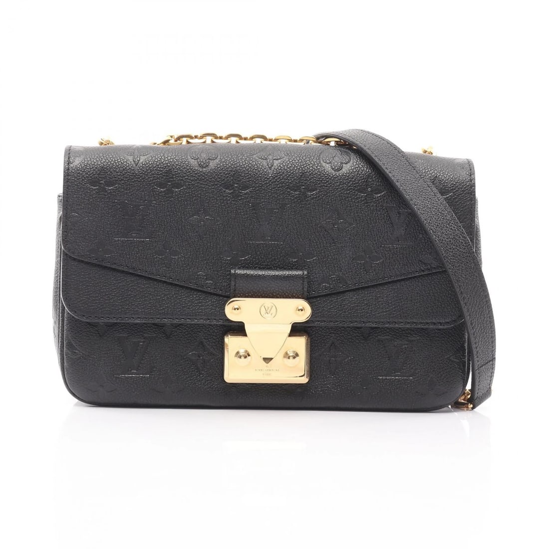 LOUIS VUITTON MARCEAU CHAIN SHOULDER BAG: LOUIS VUITTON Marceau chain Shoulder Bag Brand: LOUIS VUITTON Type/Style: Shoulder Bag Material: Exterior Material Monogram empreinte and leather Color: Exterior Color Black / Black?ish colors Size: