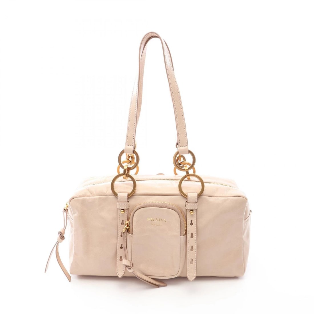 PRADA TANGLE MEDIUM SHOULDER BAG LEATHER BEIGE (1 of 6)