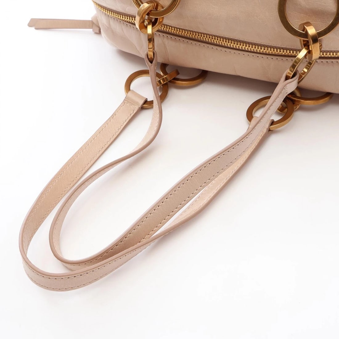 PRADA TANGLE MEDIUM SHOULDER BAG LEATHER BEIGE - 6