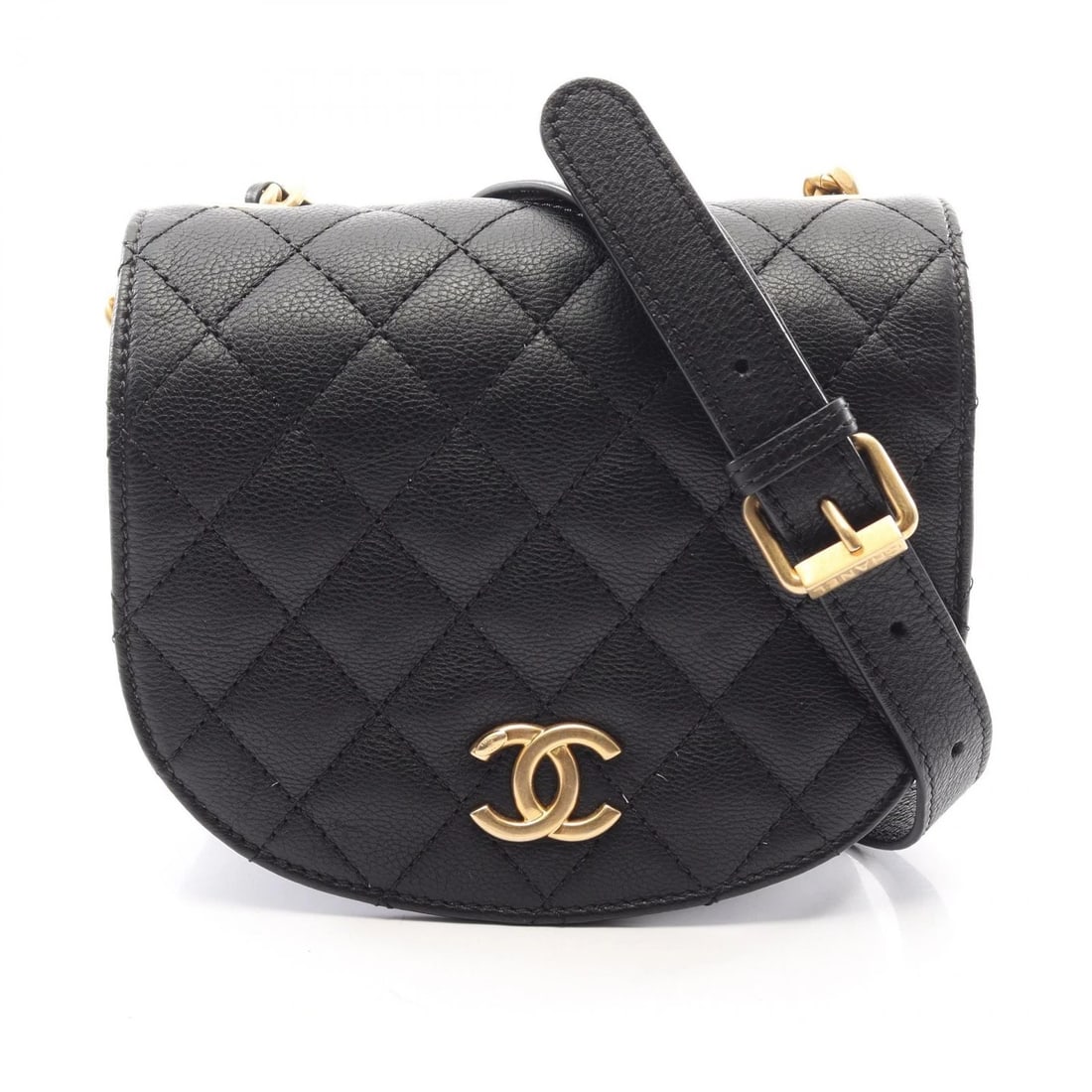 CHANEL MATELASSE SMALL FLAP CHAIN SHOULDER BAG: CHANEL Matelasse small flap Chain Shoulder Bag Brand: CHANEL Type/Style: Shoulder Bag Material: Exterior Material Calfskin (cowhide) Color: Exterior Color Black?ish colors Size: H:14cm x W:16cm x D:4c