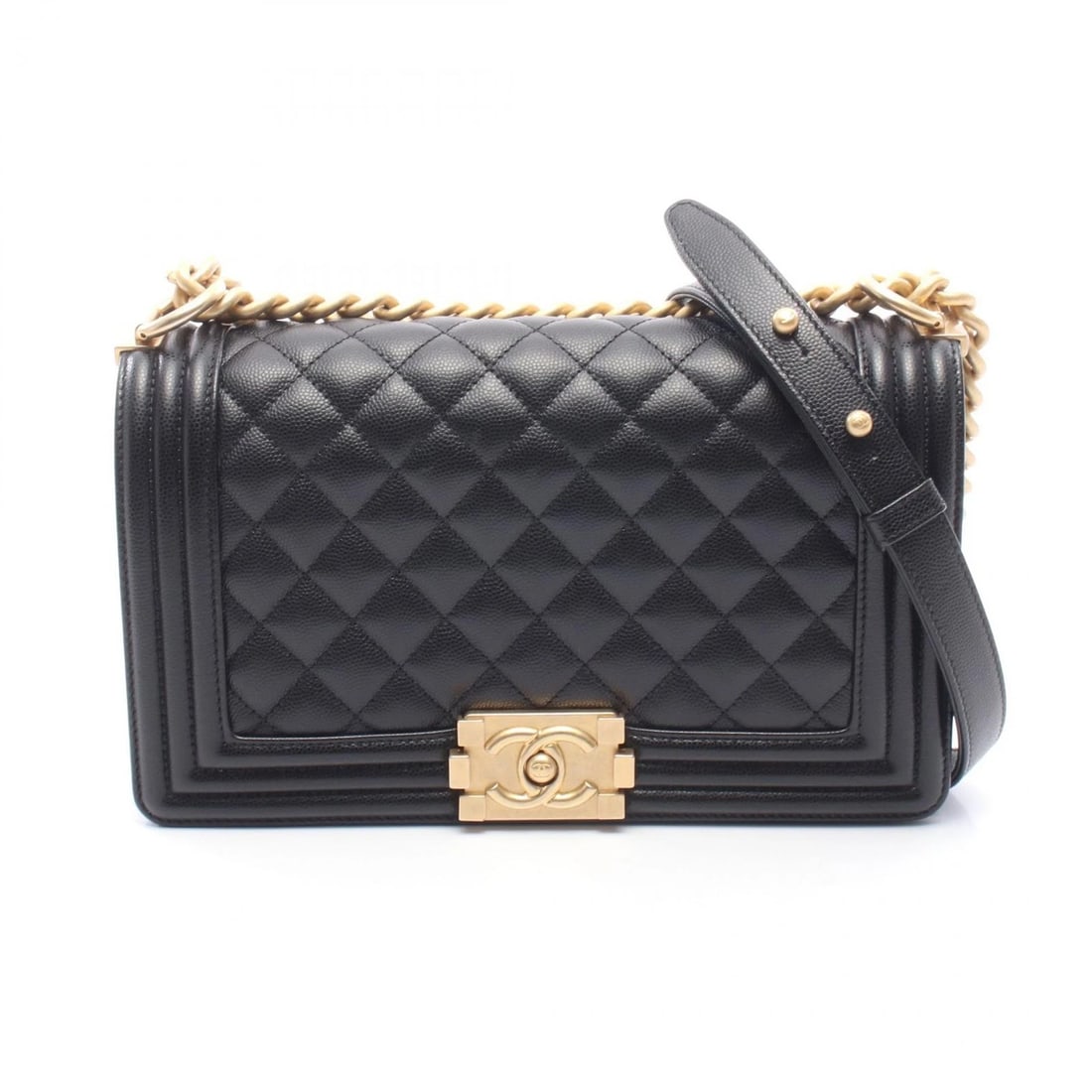 CHANEL BOY CHANEL CHAIN SHOULDER HANDBAG: CHANEL Boy Chanel Chain Shoulder Handbag Brand: CHANEL Type/Style: Shoulder Bag Material: Exterior Material Grained Calfskin leather Color: Exterior Color Black?ish colors Size: H:14.5cm x W:25cm x D: