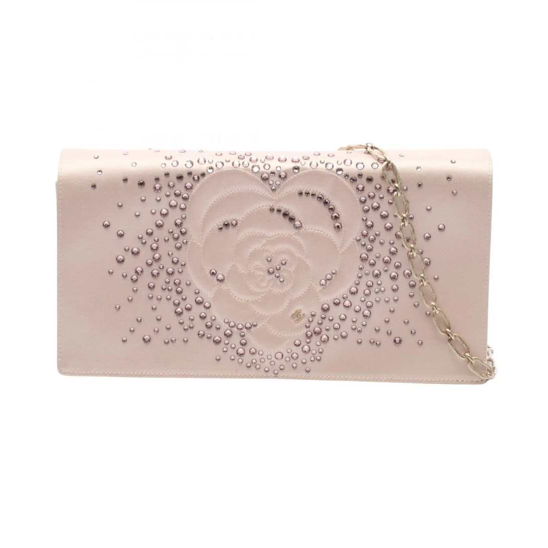CHANEL CAMELLIA COCO MARK CHAIN CLUTCH SHOULDER BAG: CHANEL Camellia COCO Mark Chain Clutch Shoulder Bag Brand: CHANEL Type/Style: Shoulder Bag Material: Exterior Material Fabric Color: Exterior Color Pink?ish colors Size: H:13cm x W:24.5cm x D:2cm (H:5