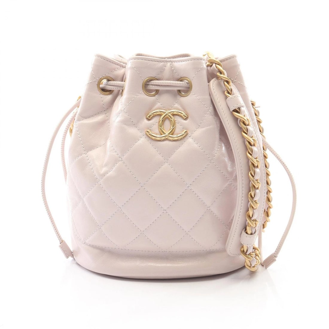 CHANEL MATELASSE BUCKET CHAIN CROSSBODY SHOULDER BAG: CHANEL Matelasse Bucket Chain Crossbody Shoulder Bag Brand: CHANEL Type/Style: Shoulder Bag Material: Exterior Material leather Color: Exterior Color Pink?ish colors Size: H:18cm x W:15cm x D:12cm