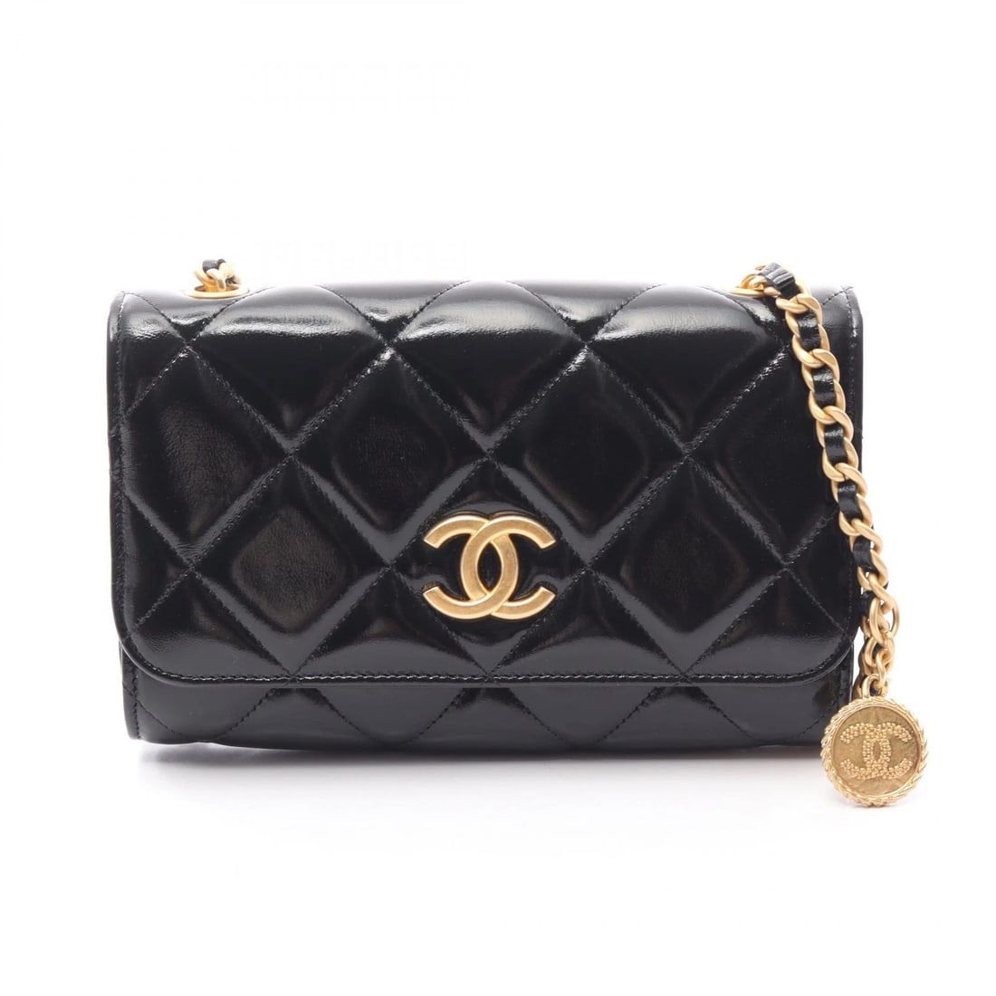 CHANEL MATELASSE CHAIN SHOULDER CROSSBODY BAG: CHANEL Matelasse chain Shoulder crossbody Bag Brand: CHANEL Type/Style: Shoulder Bag Material: Exterior Material leather Color: Exterior Color Black?ish colors Size: H:12.5cm x W:19cm x D:3cm (H:4.9"