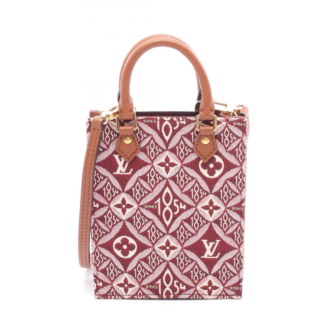 LOUIS VUITTON PETIT SAC PLAT CROSSBODY HANDBAG: LOUIS VUITTON Petit Sac Plat Crossbody Handbag Brand: LOUIS VUITTON Type/Style: Handbag Material: Exterior Material Monogram / Jacquard and canvas and leather Color: Exterior Color Bordeaux / Bordeaux