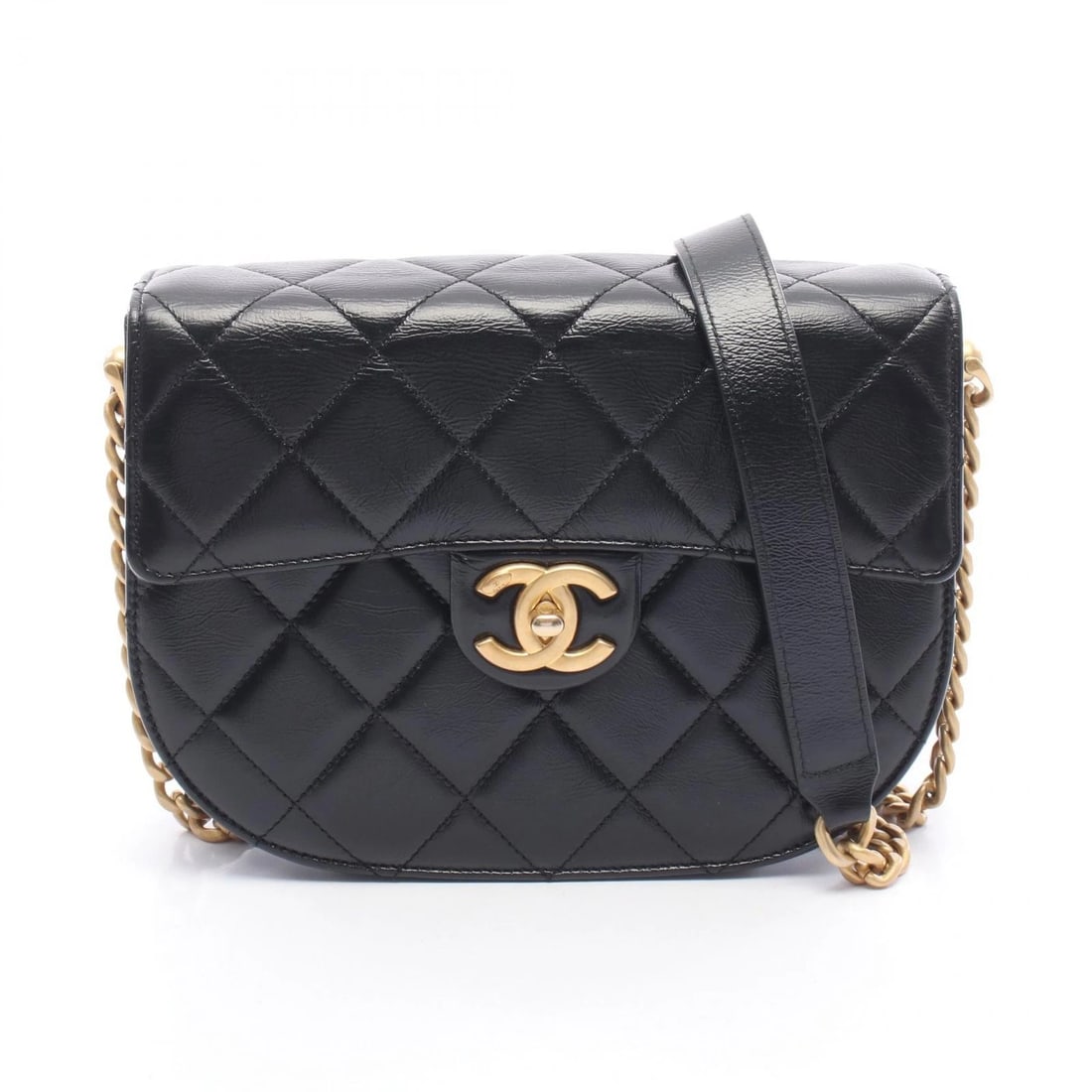 CHANEL MATELASSE CHAIN SHOULDER CROSSBODY BAG: CHANEL Matelasse Chain Shoulder Crossbody Bag Brand: CHANEL Type/Style: Shoulder Bag Material: Exterior Material leather Color: Exterior Color Black?ish colors Size: H:14cm x W:18.5cm x D:/cm (H:5.5" 