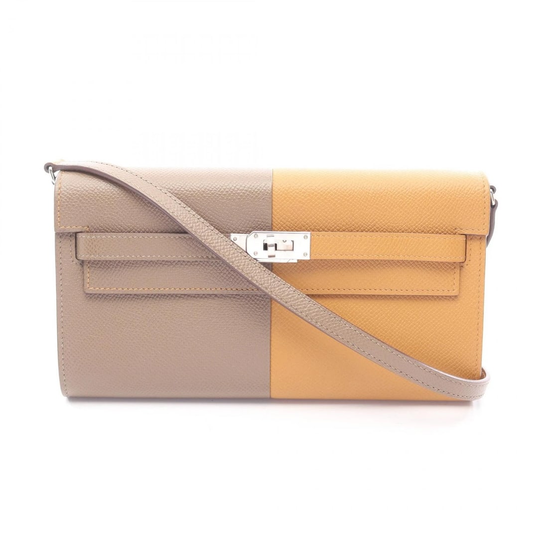 HERMES KELLY TO GO CASAQUE SHOULDER CROSSBODY BAG: HERMES Kelly To Go Casaque Shoulder Crossbody Bag Brand: HERMES Type/Style: Shoulder Bag Material: Exterior Material Epsom and leather and Epsom Color: Exterior Color Etoupe Grey / Gray?ish colors and