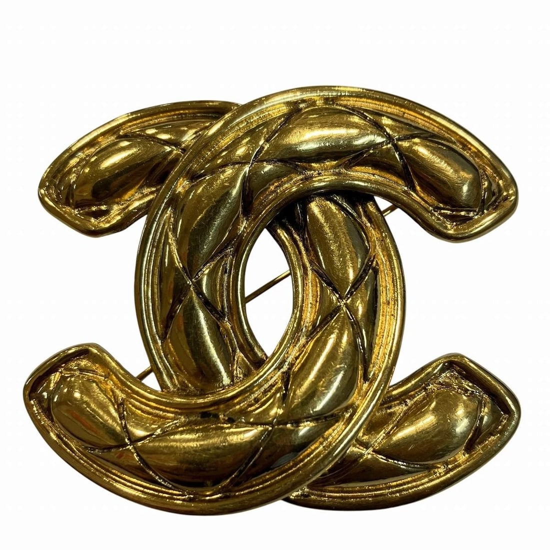 CHANEL BROOCH ACCESSORIES COCO MARK MATRASS GOLD PLATED (1 of 7)