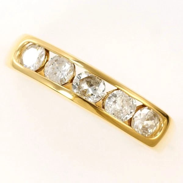 RING K18/YELLOW GOLD: Ring K18/Yellow Gold Brand: No Brand Type/Style: Ring Material: K18/Yellow Gold, Main Stone Natular Color: Yellow Gold Size: US 5 3/8 Accessories: None Accessories Notice: When purchasing pre-owned