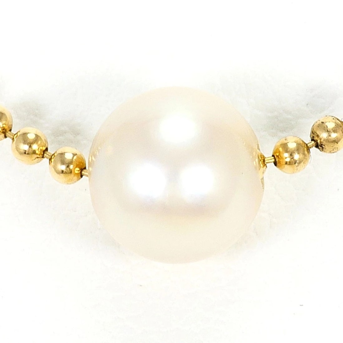 LASOMA K18 GOLD NECKLACE PEARL: Lasoma K18 gold Necklace Pearl Brand: Lasoma Type/Style: Necklace Material: K18/Yellow Gold, Main Stone Cultured Pearl Color: Yellow Gold Size: Top size?H:about7?W:about7mm(Top and Chain cannot be