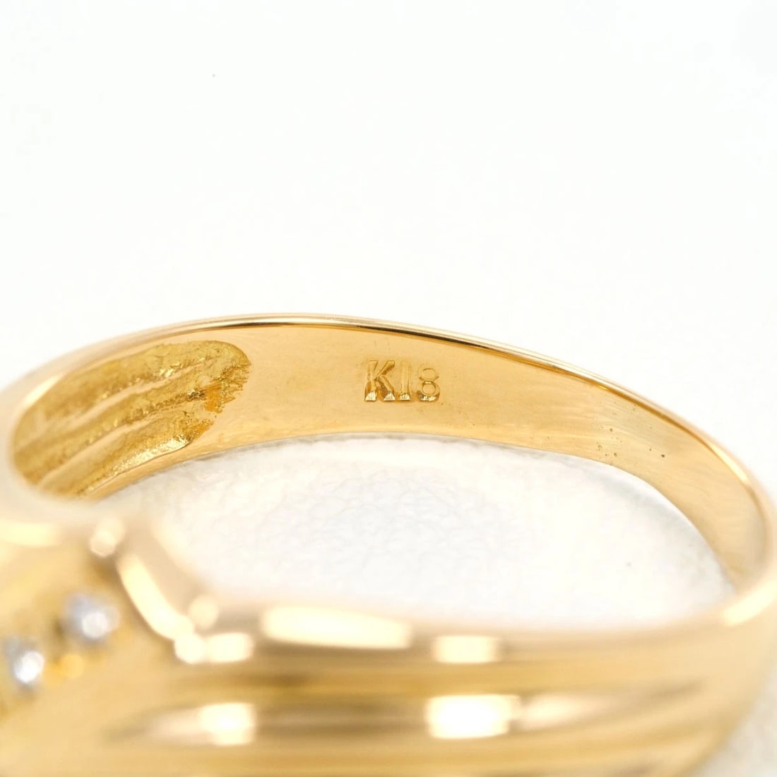 K18 GOLD RING DIAMOND - 4