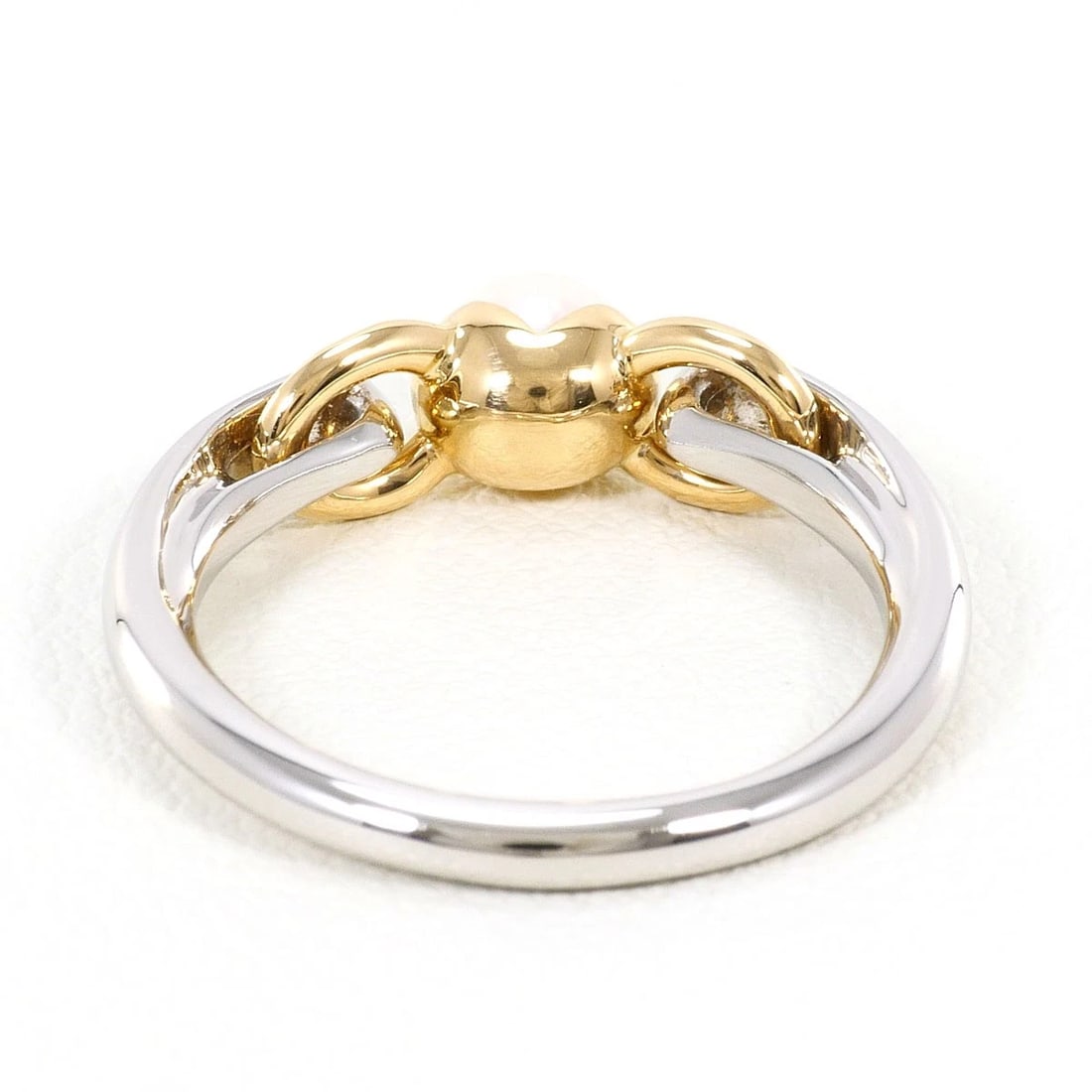 PT950 K18 RING PEARL - 3