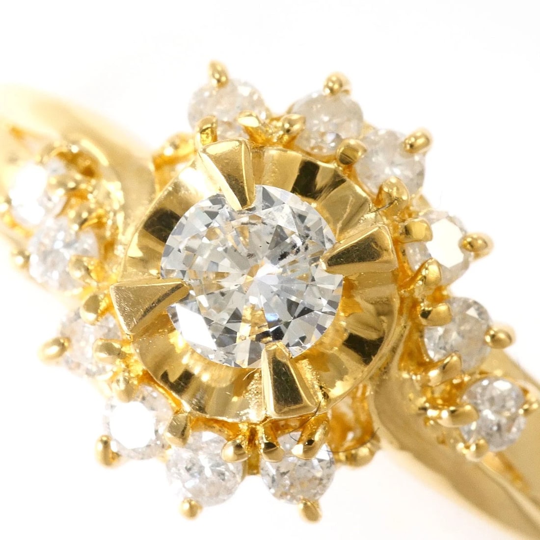 K18 GOLD RING DIAMOND - 2