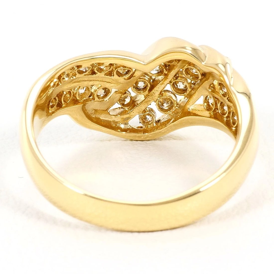 K18 GOLD RING DIAMOND - 4
