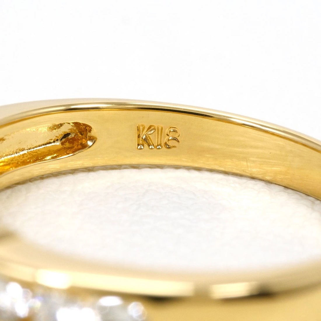 K18 GOLD RING DIAMOND - 4