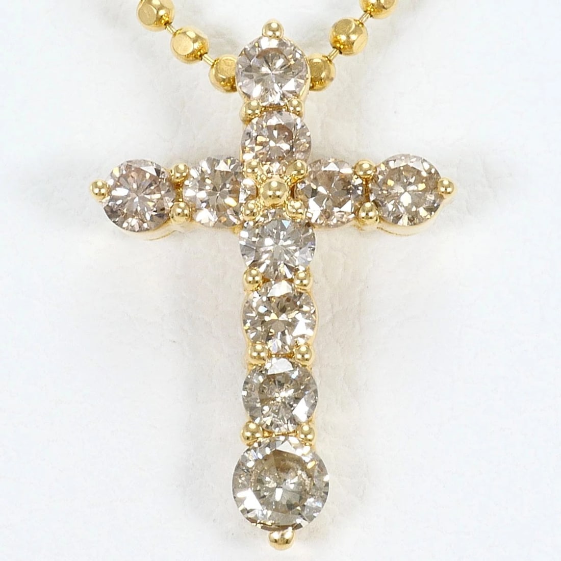 K18 GOLD NECKLACE BROWN DIAMOND: K18 gold Necklace Brown Diamond Brand: No Brand Type/Style: Necklace Material: K18 Gold, Main Stone Natural Color: None Size: Chain Length: 40cm Accessories: None Accessories Notice: When purchasing