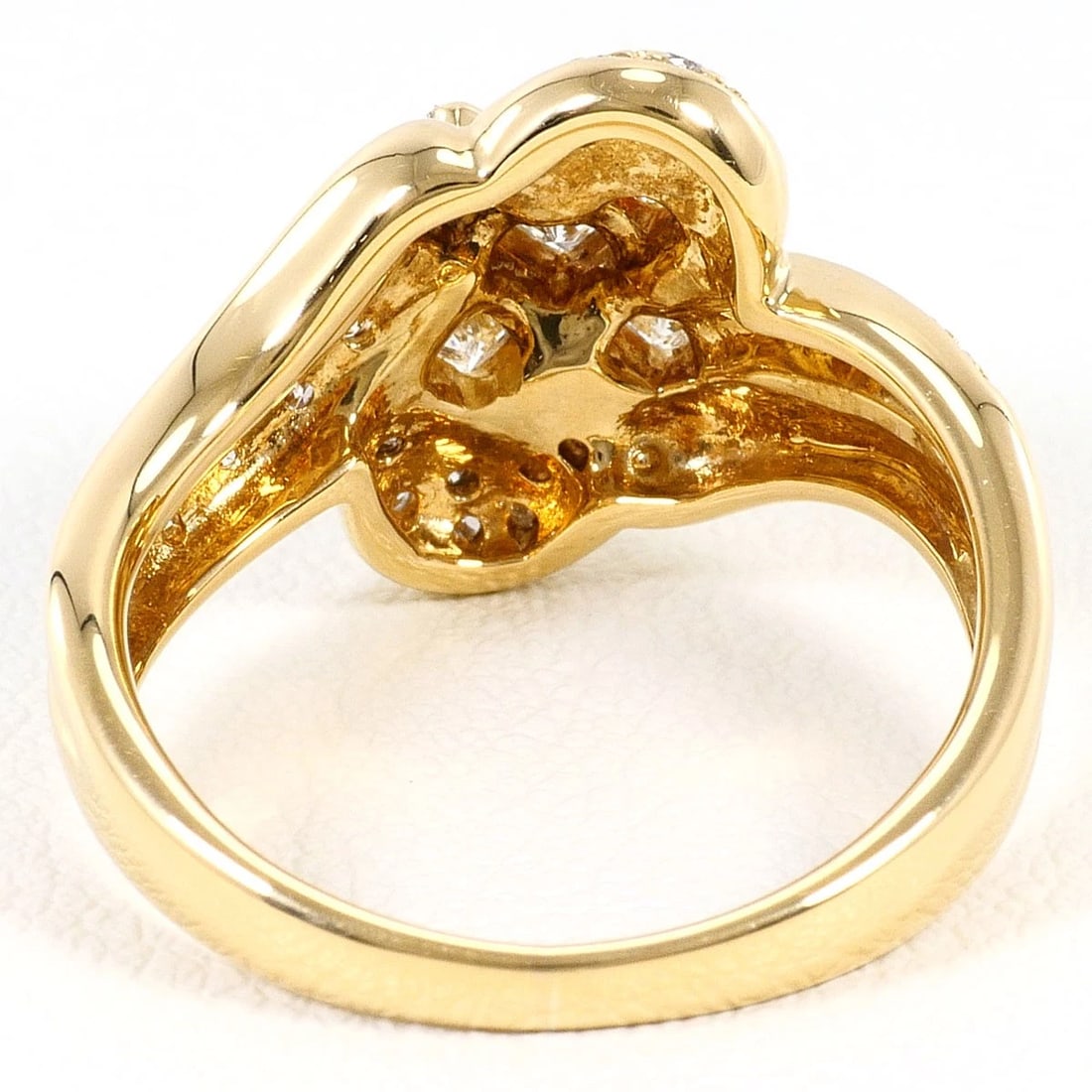 K18 GOLD RING DIAMOND - 4