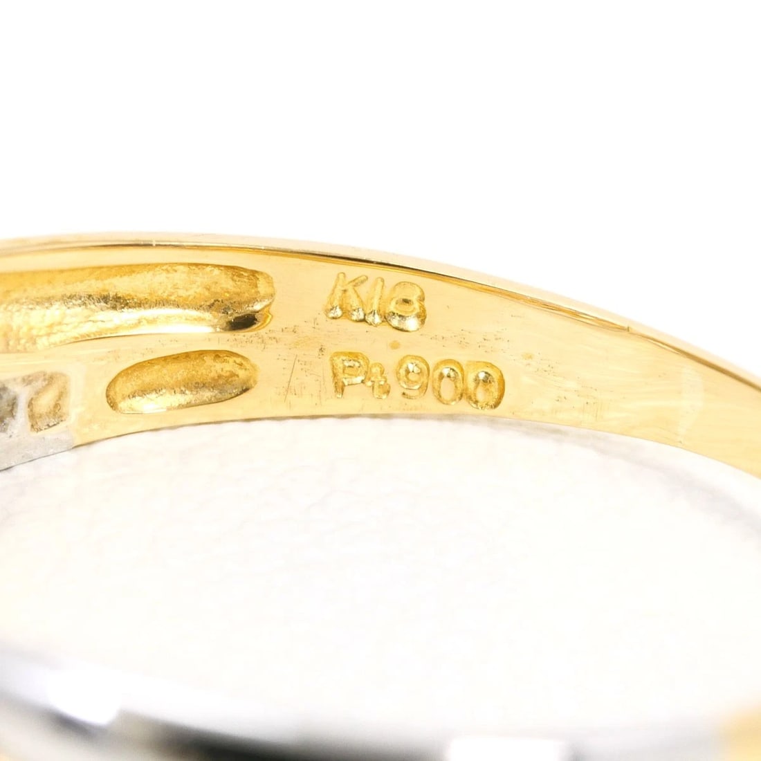 PT900 PLATINUM K18 RING DIAMOND - 4