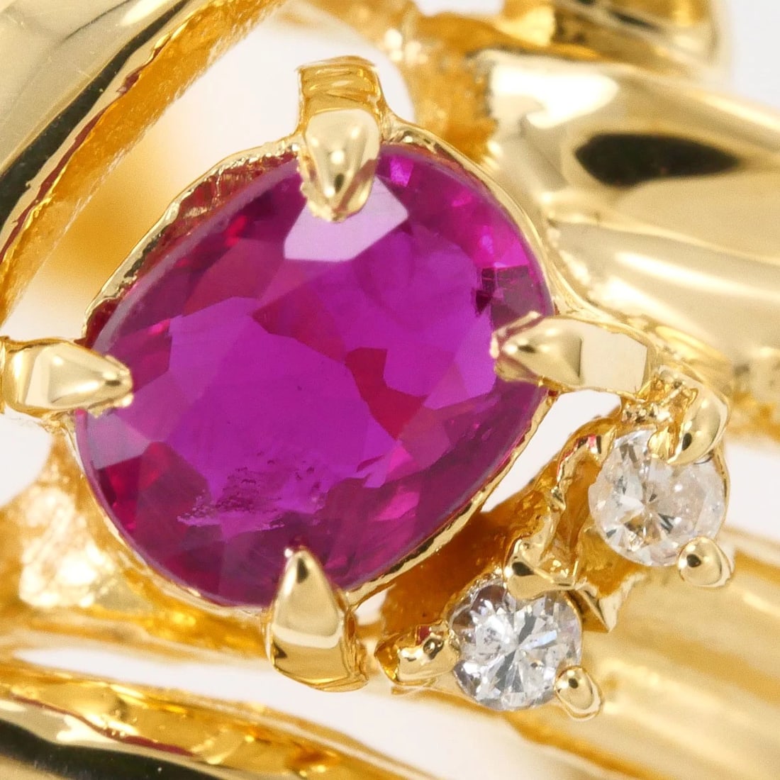 K18 GOLD RING RUBY - 2