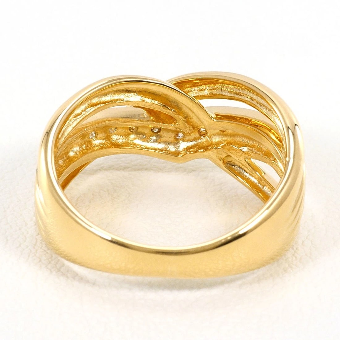K18 GOLD RING DIAMOND - 4