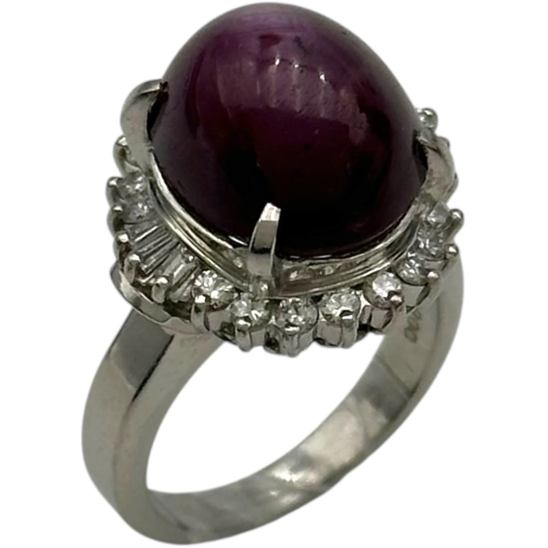 STAR RUBY NON-HEATING RING PLATINUM PT900 JEWELRY (1 of 4)