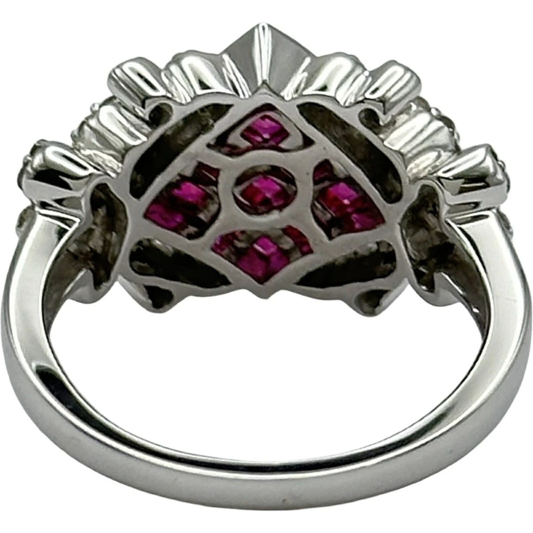 RUBY RING WHITE GOLD 18K RUBY ??JEWELRY - 3